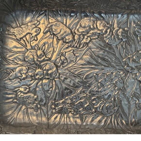 Vintage Arthur Court 1990 Rabbit Bunny Rectangle Casserole Dish Tray - Picture 7 of 10